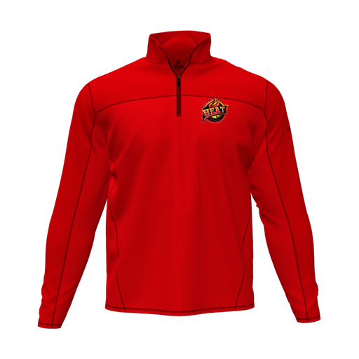 [CUS-DFW-QTRZ-PER-LSL-RED-AS-LOGO2] Quarter Zip Pullover (Adult S, Red, Logo 2)