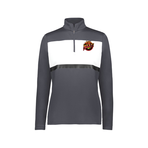 [222791.F52.XS-LOGO2] Ladies Bold 1/4 Zip Pullover (Female Adult XS, Gray, Logo 2)