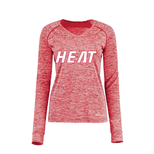 [222770.T20.XS-LOGO1] Ladies Electric Long Sleeve Shirt (Female Adult XS, Red, Logo 1)