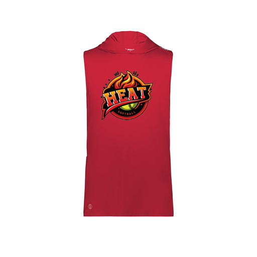 [222590.083.XS-LOGO2] Men's CoolDry Sleeveless Hoodie (Adult XS, Red, Logo 2)