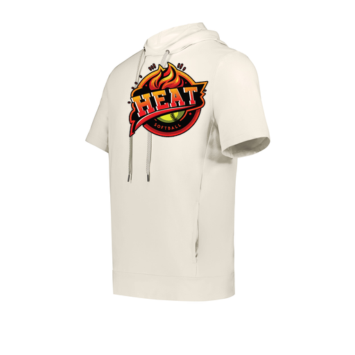 [222505.907.S-LOGO2] Men's Venturs Soft Knit Short Sleeve Hoodie (Adult S, White, Logo 2)