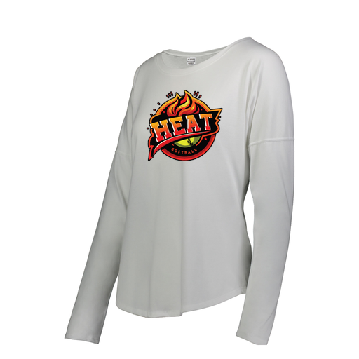 [FTLCUBWH-FAS-LOGO2] Decker Women's Tri-Blend T-Shirt - Long Sleeve (Female Adult S, White, Logo 2)